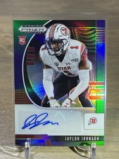 2020 Panini Prizm Draft Picks Jaylon Johnson RC Purple Green Prizm Auto #/199