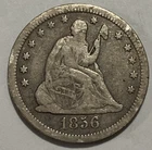 1856 - Seated Liberty Quarter - Exact Coin Imaged #SL108