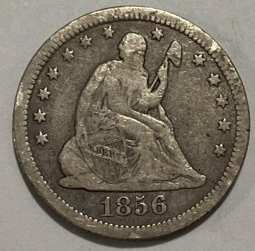 1856 - Seated Liberty Quarter - Exact Coin Imaged #SL108