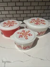 Vintage Pyrex  Friendship Birds 3 Casserole Set 473, 474-B, 475-B w/Lids