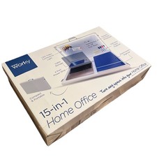 Worky - The Home Office 15-in-1 Personal Workspace Portable Workstation - White