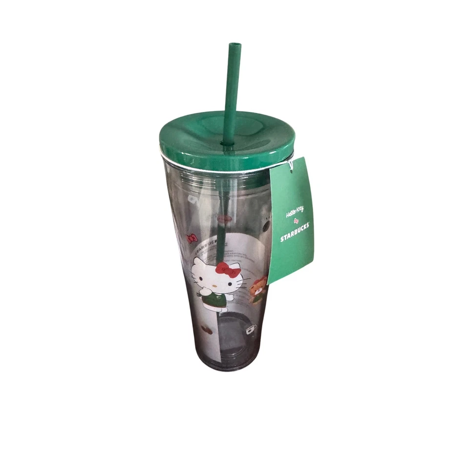 Starbucks Hello Kitty 2025 Taza Vaso Botella de Agua Juego de Taza de Viaje Nuevo con Etiquetas Foto 3 de 4