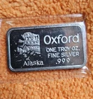 Vintage Oxford Refining ALASKA 1 Troy Oz. .999 Silver Bar.
