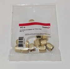 DiversiTech VC-4 Access Fittings 1/4" Flare Cap for Refrigeration Qty 12