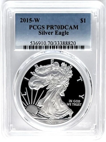 Photo of a 2015-W American Silver Eagle Proof from an eBay listing that sold on Jul 18, 2026