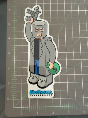 2004 Birdhouse Skateboard Jeremy Klein  Bank Robber Toy  sticker kubrick
