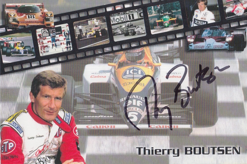 Thierry Boutsen Hand Signed Rare F1 Le Mans Promo Card