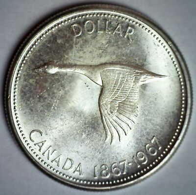 カナダ 1867-1967年記念1ドル銀貨ん(美品) 1867-1967 Canada Silver Dollar Elizabeth II | eBay