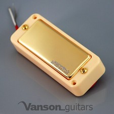 NEW Wilkinson WMHR AlNiCo V Mini Humbucker Pickup, P90, Gold, Ivory Ring