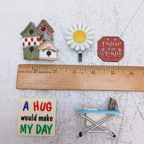 Set 10 magneti frigo fiori cola bus cucina cola animali vintage country - Foto 7 di 7