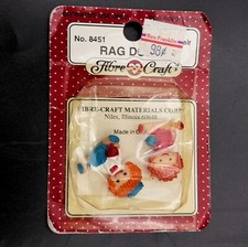 Vintage Fibre Craft Rag Doll Plastic 1" Figures