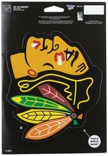 WinCraft NHL Chicago Blackhawks 88208010 Die Cut Logo Magnet, Small, Black
