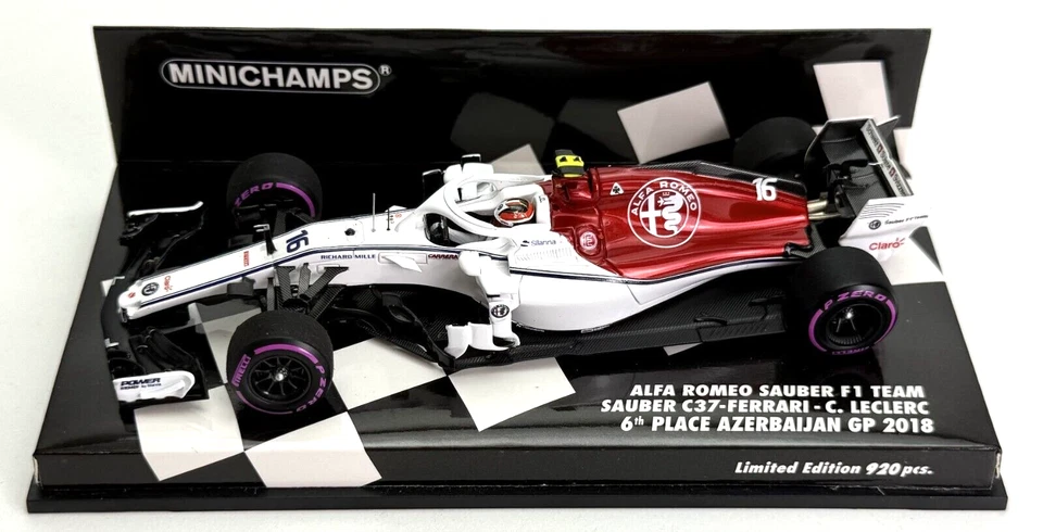 MINICHAMPS - Alfa Romeo Sauber F1 - C37 Ferrari - 6th Place Azerbaijan GP 2018 - Image 2 of 4
