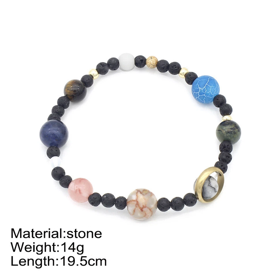 Solar System Bracelet Healing Planet Stones Galaxy bracelet 8 Planets bracelet - Image 4 of 4
