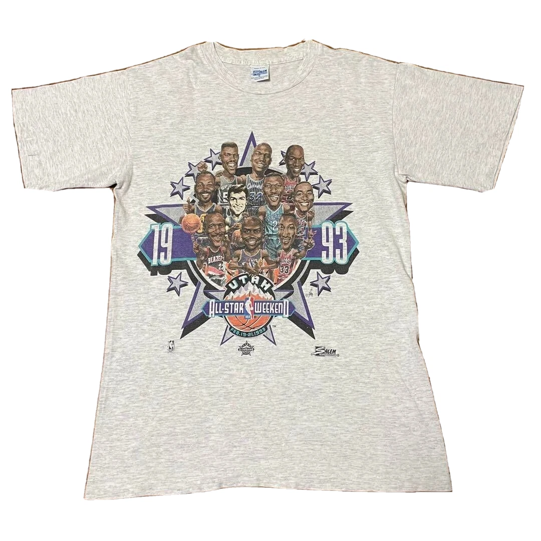 Vintage 1993 NBA All Star Weekend Michael Jordan Salem Tee T Shirt Size  Medium