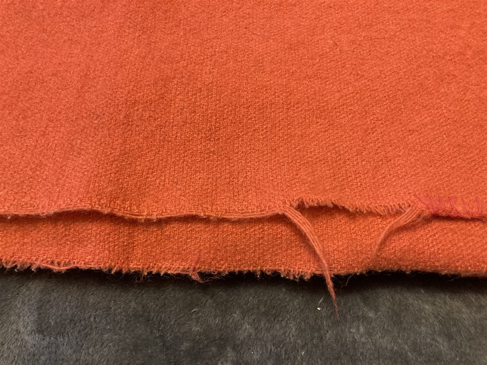 Vintage wool Van Wyk health blanket, Holland, pink salmon color, 66 x