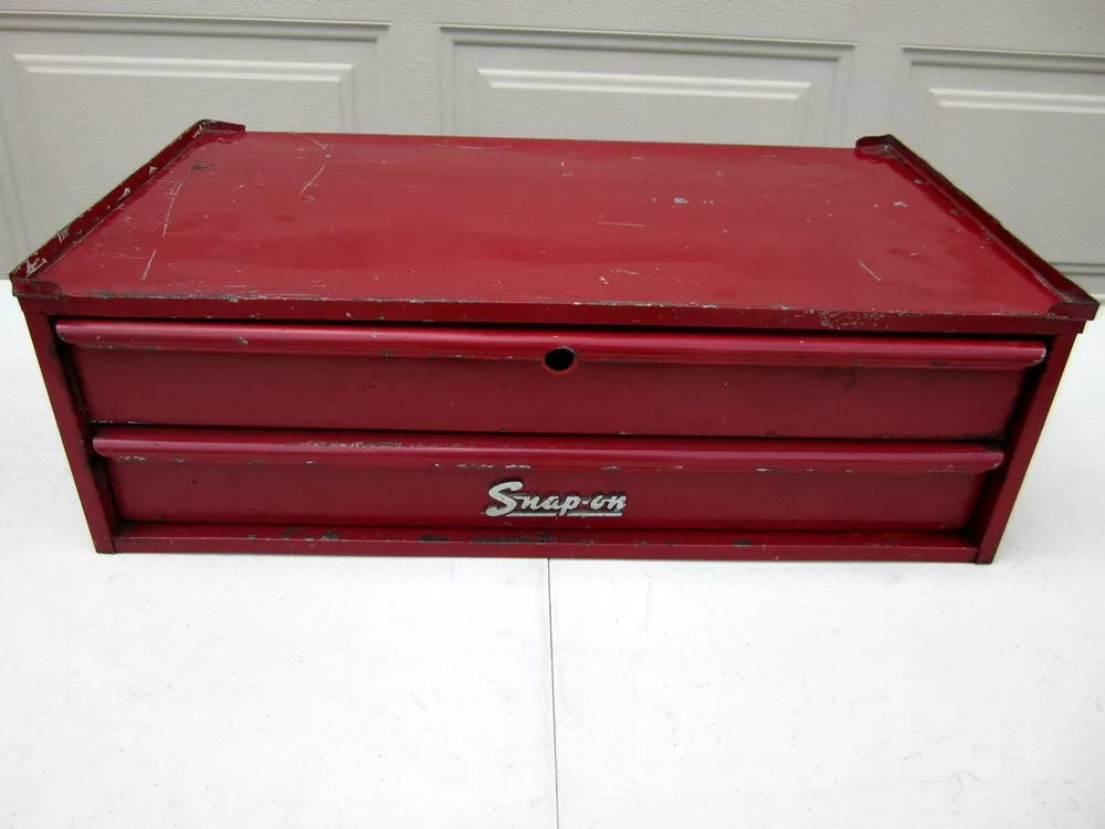 Vintage 1960 s Snap on KRA 428 Middle 2 Drawer Intermediate Tool Chest Box USA