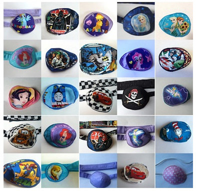  eye patches for children/adults/ custom designs/ 100 % cotton