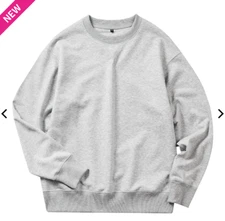 Mid-weight fleece sweatshirt heather gray for autumn and winter Workman JPN LTD