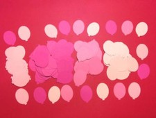 125 BALLOONS DIE CUTS 4 DIFFERENT Tones of PINKS EMBELLISHMENTS