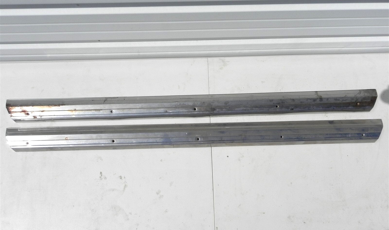 PAIR VTG NOS 1967-68-69 FORD RANCHERO TAILGATE TOP MOLDING TRIM DEALER TAKE OFF