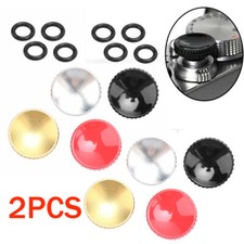 2 Pcs Brass Concave Shutter Release Button Rubber Ring for Fujifilm Leica Nikon