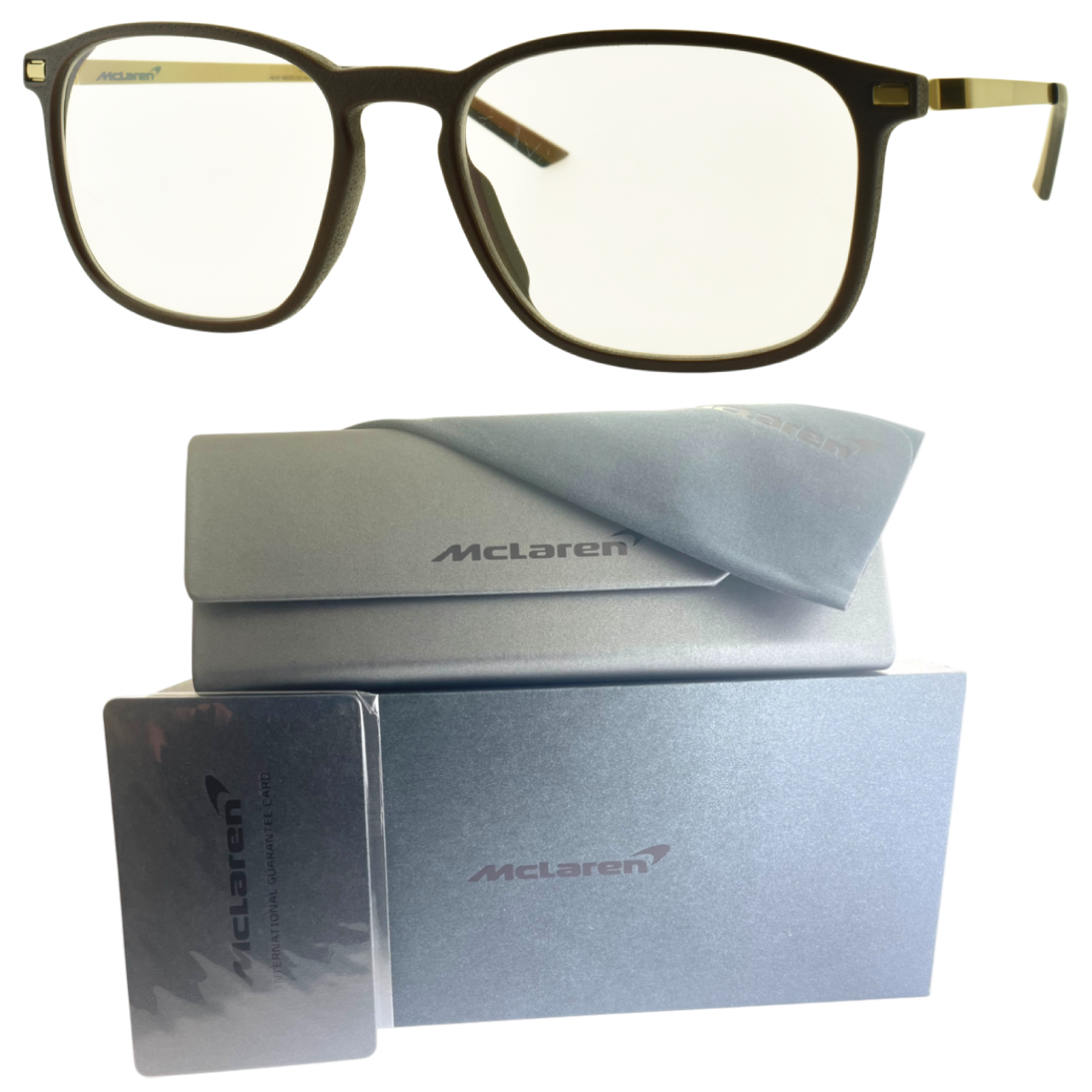 NEW!! MCLAREN MLOP 98O03 C02 Brown Square Full Rim Mens Optical Frame