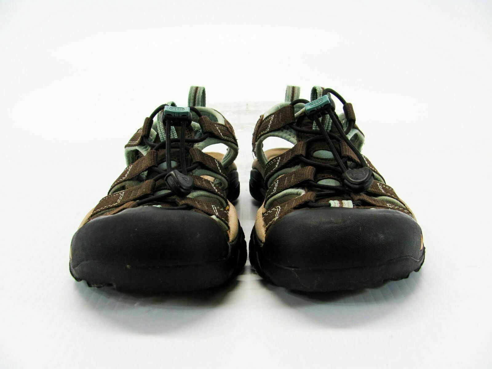 Scarpa donna Keen Newport H2 taglia 6M marrone verde pescatore sandalo sportivo usata qp