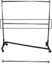 Clothing Garment Rack Z-Truck Rolling W Extra Bar OSHA Heavy Duty 500 Pounds
