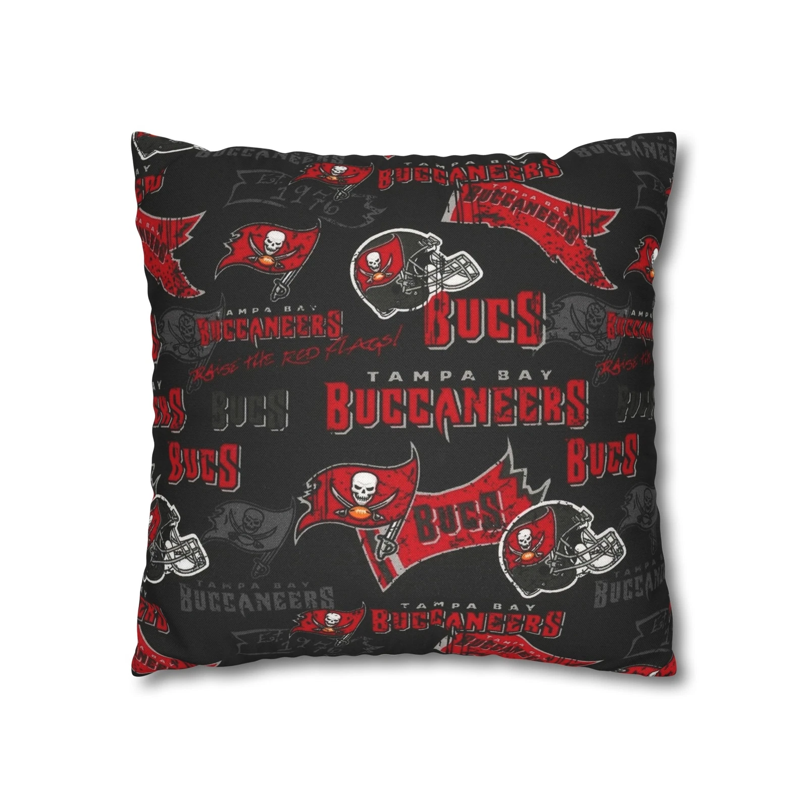 Tampa Bay Buccaneers Spun Polyester Square Pillowcase