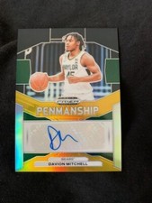 Davion Mitchell 2024 Panini Prizms BLACK GOLD Penmanship Signatures Auto /5 SP