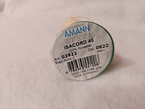 Amann Isacord 40 100% Polyester 1094 Yds Color#0622 Star Gold - Picture 2 of 2