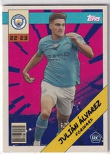 Topps Manchester City Fan Set 2022-2023 MCH-6 Julian Alvarez Rookie Card RC. rookie card picture