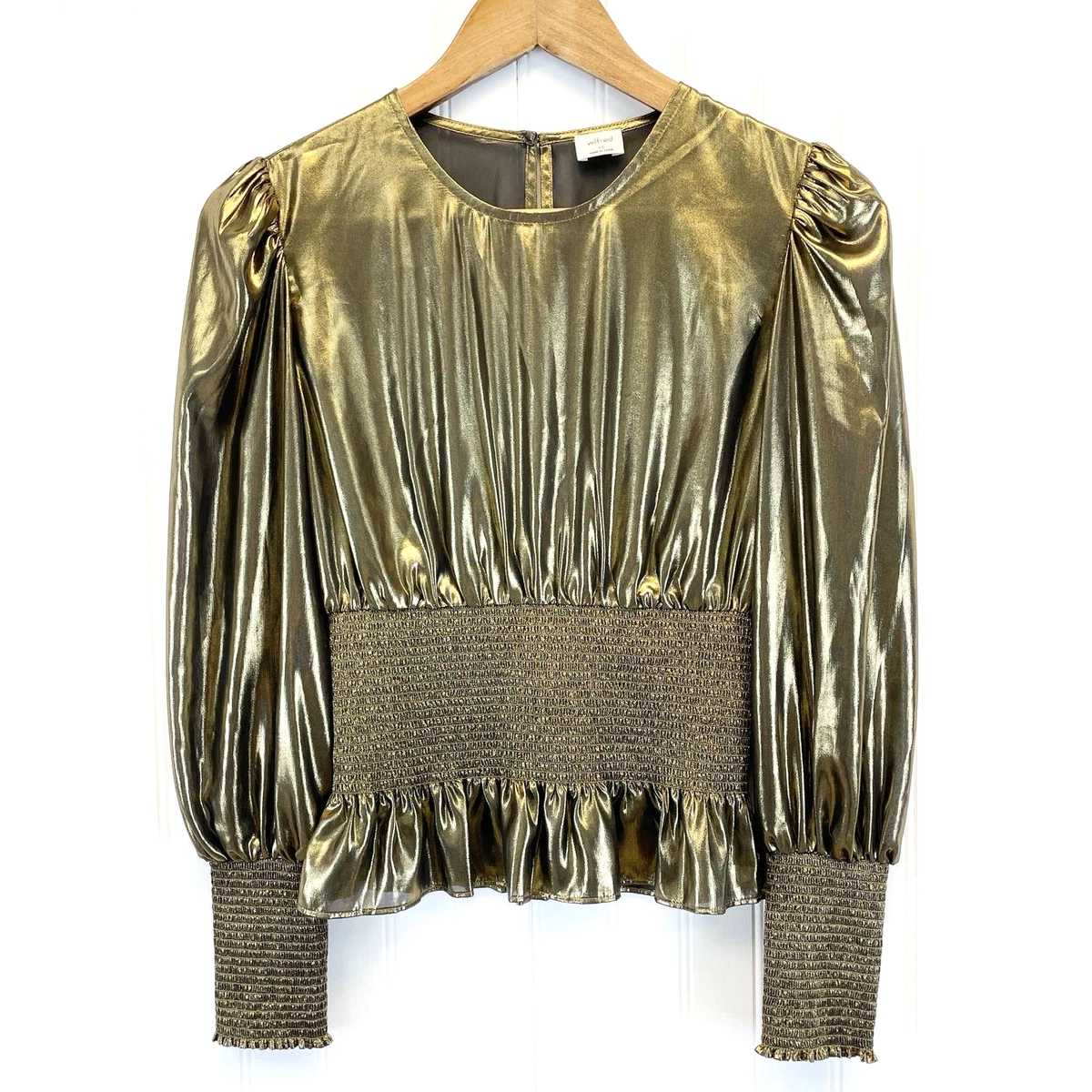 gold foil blouse