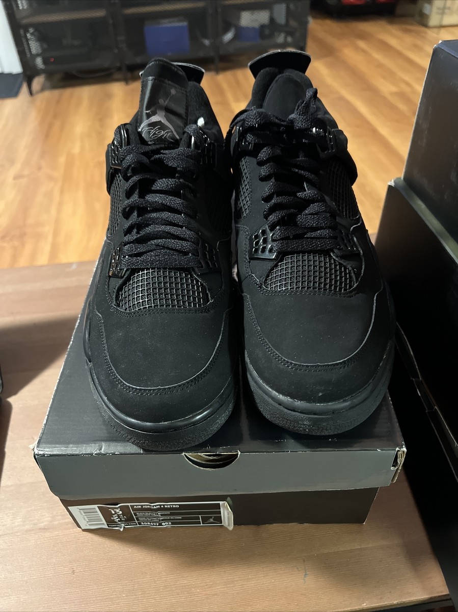 Mens Jordan 4 Retro Black Cat Black/Black 2006 - Size 13 Mens Jordan 4 Retro Black Cat Black/Black 2006 - Size 13