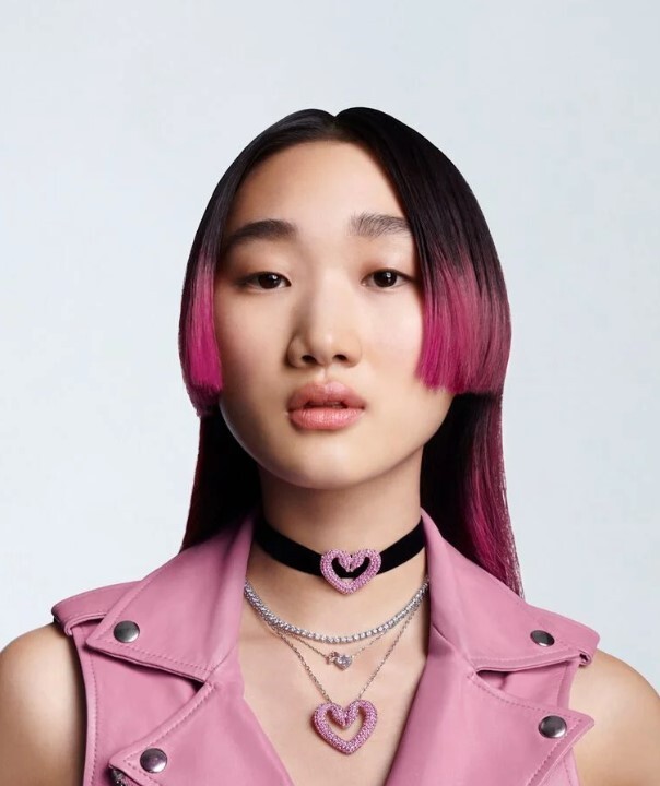 Bnib £175 SWAROVSKI Fab UNA SWAN Heart Crystal Large Necklace in