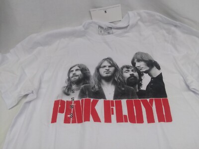 Pink Floyd White T-Shirt Band Members on Front Adult Men New With