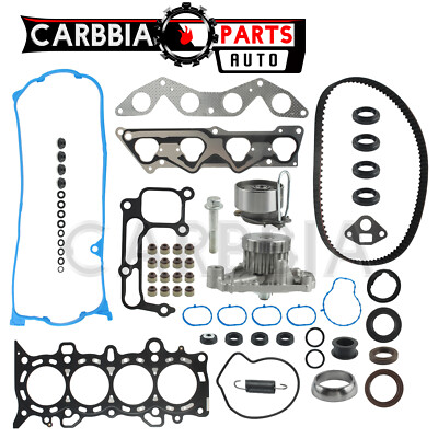 Head Gasket Set Timing Belt Kit Water Pump For 01-05 Honda Civic 1.7L VTEC D17A1
