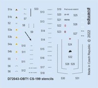 MW22 Eduard D72043 CS-199 Stencils 1/72 Decal For Eduard