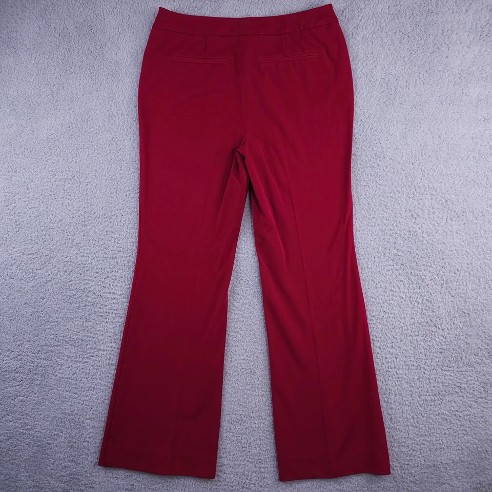 Chicos Pants Womens 1 US 8 Red So Slimming Bootcut Flare Trousers Stretch Career - Image 2 of 4