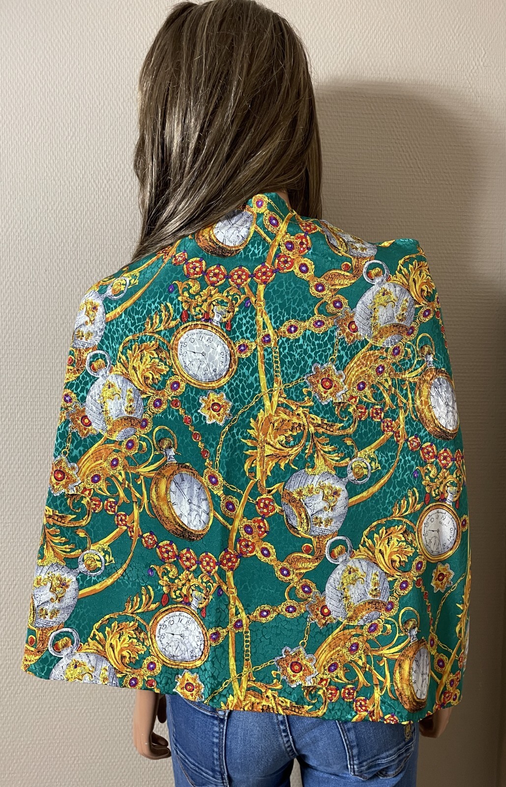 BOUCHARA Patterned Green Chic Scarf - image 5