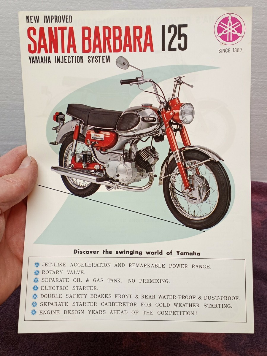 1964 1965 1966 1967 1968 1969 YAMAHA MOTORCYCLE SANTA BARBARA 125