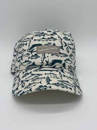 NEW Callaway Golf Regional Gone Fishing Hat - Khaki Blue - Snap Back 100% cotton
