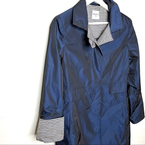 Cinzia Rocca Due Rare Metallic Blue Coat Size 6 - Picture 3 of 12