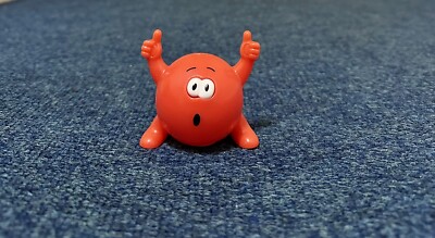 Sehr seltene limitierte Auflage Virgin Media rot jubelnde Gummi stehende Figur Spielzeug