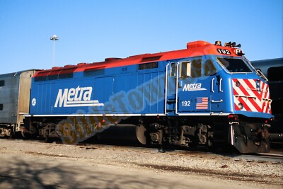Vintage 2006 Train Slide 192 Metra Engine Aurora IL X7I083