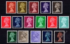 1967 Machin Pre-Decimal Set of 16 Low Value Definitive SG723-744 Unmounted Mint
