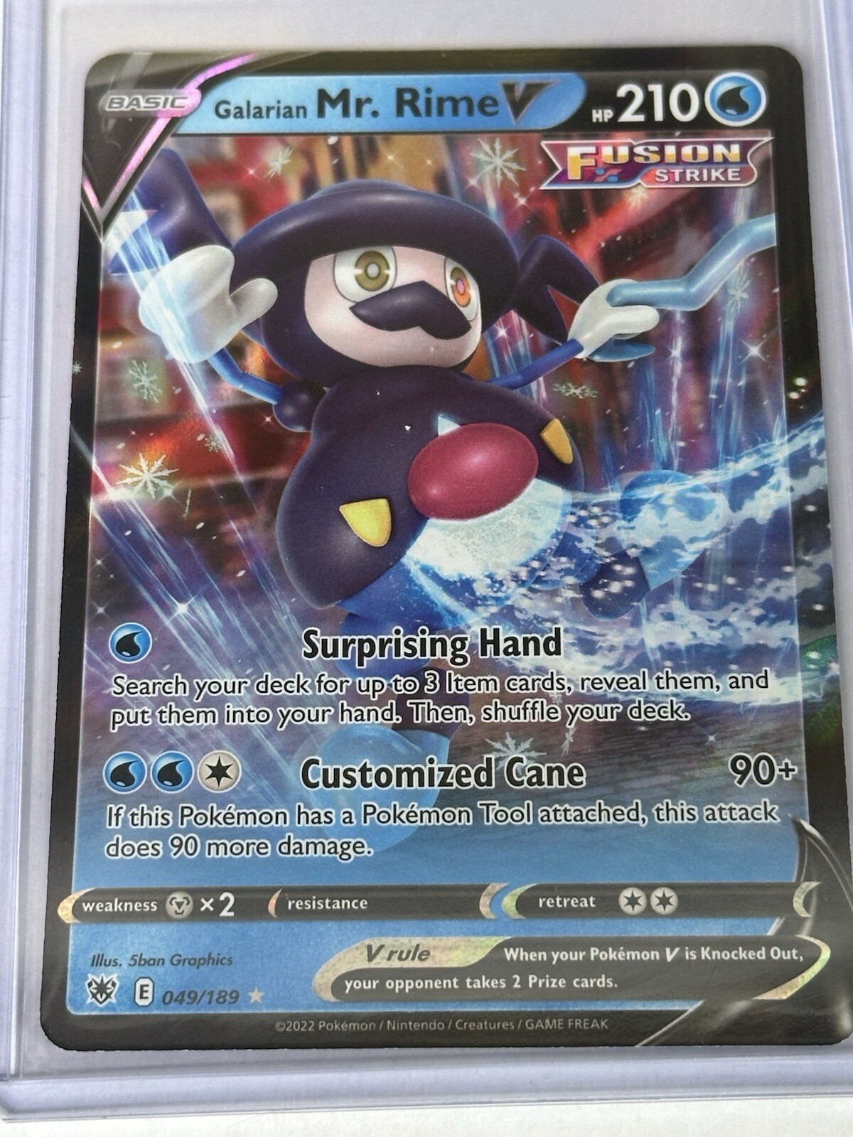 Galarian Mr. Rime V 049/189 Astral Radiance Ultra Rare Holo Pokemon TCG Card NM