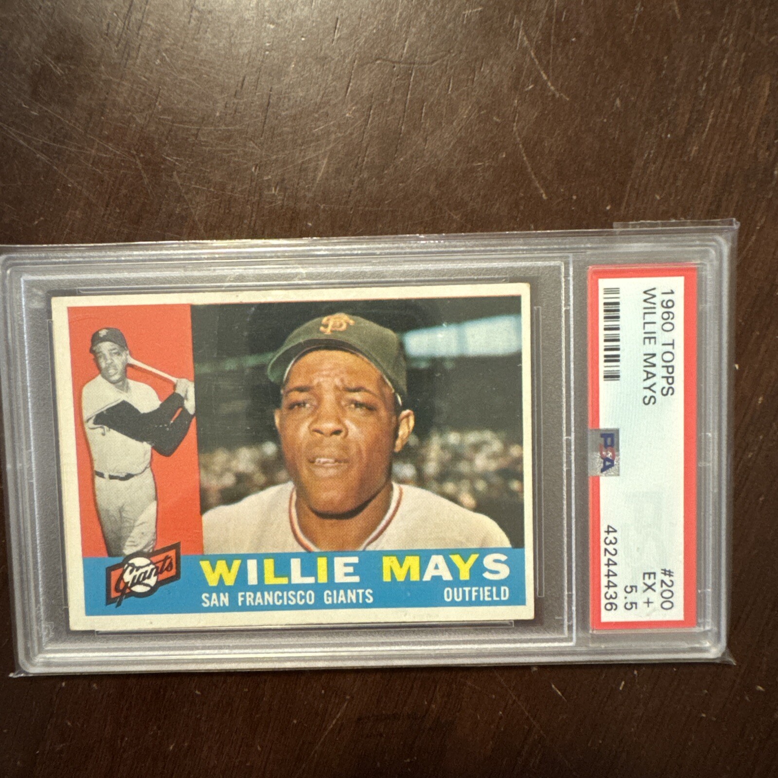 1960 TOPPS #200 WILLIE MAYS GIANTS HOF PSA 5.5