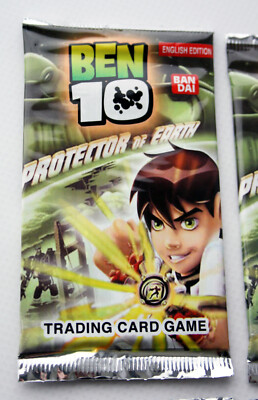 ben 10 pokemon cards 4X BEN 10 PROTECTOR OF EARTH TRADING CARD GAME SEALED PACKS BANDAI 2009 NEW  !